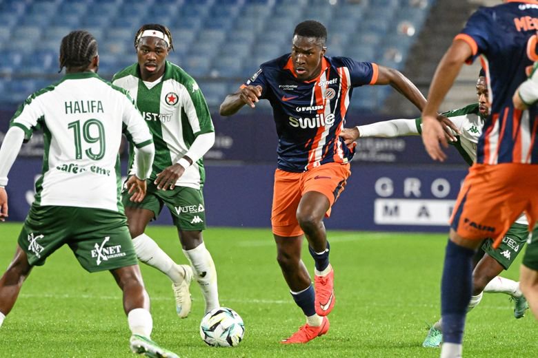 Mamadou Camara a énormément pesé sur la défense audonienne, lundi, avant de donner la victoire au MHSC.