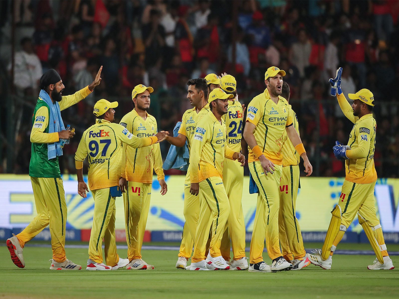CSK players in action (Photo: ANI)