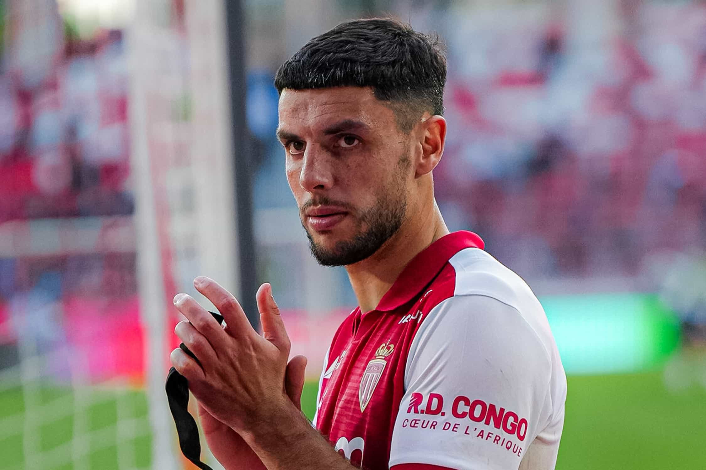 Matthis Abline, attaquant de l'AS Monaco.
