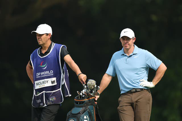 McIlroy is 10 shots behind leader Eugenio Lopez-Chacarra after play was stopped on day three