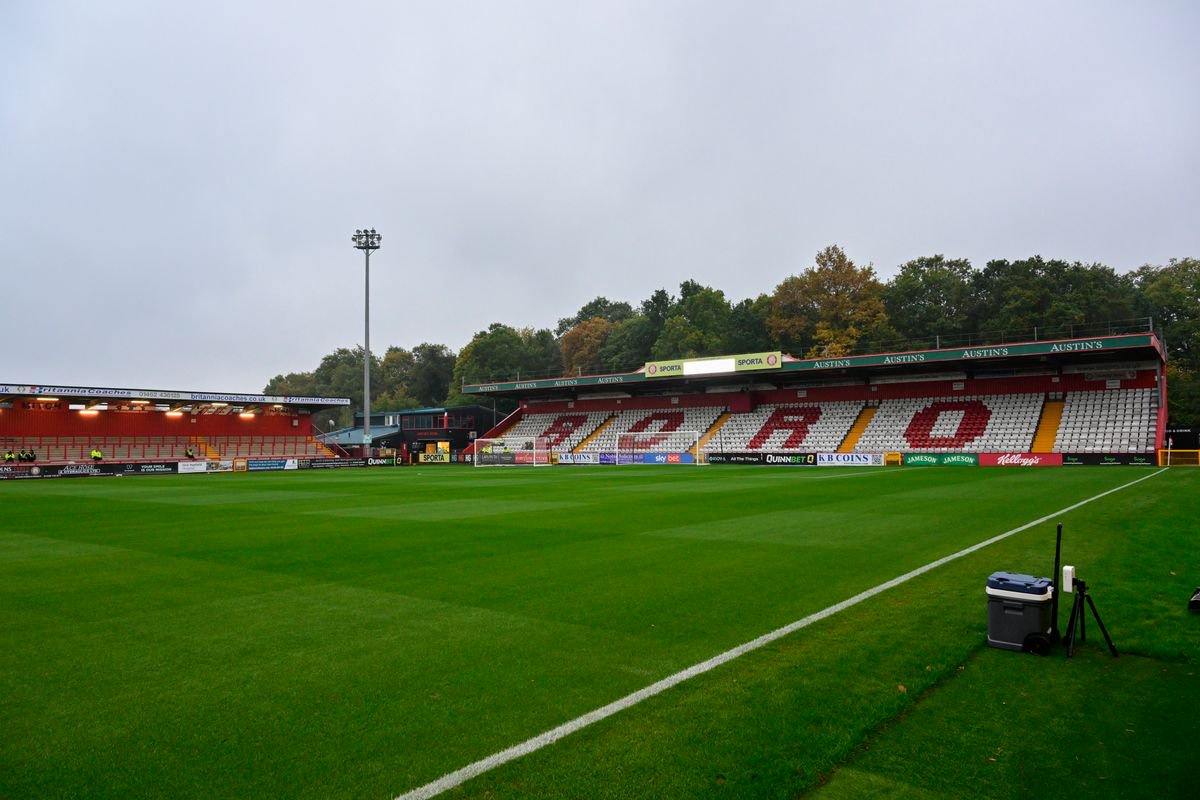 A general view of the stadium before the Sky Bet League 1 match between Stevenage and Plymouth Argyle at SPORTA Arena, Stevenage on 20 October 2026 (Photo: Alan Stanford/PPAUK)
