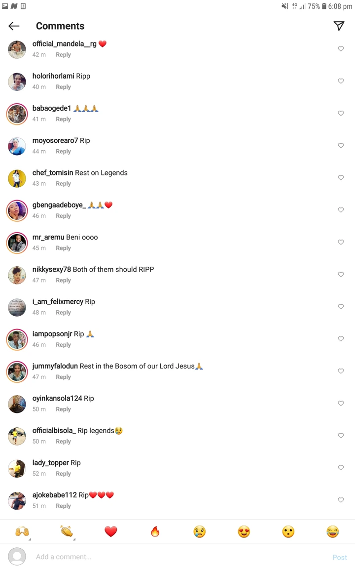 "Didun Ni Iranti Olododo"-Reactions As Popular Actor, Afeez Owo, Remembers Funmi Martins And Gbenga Adeboye