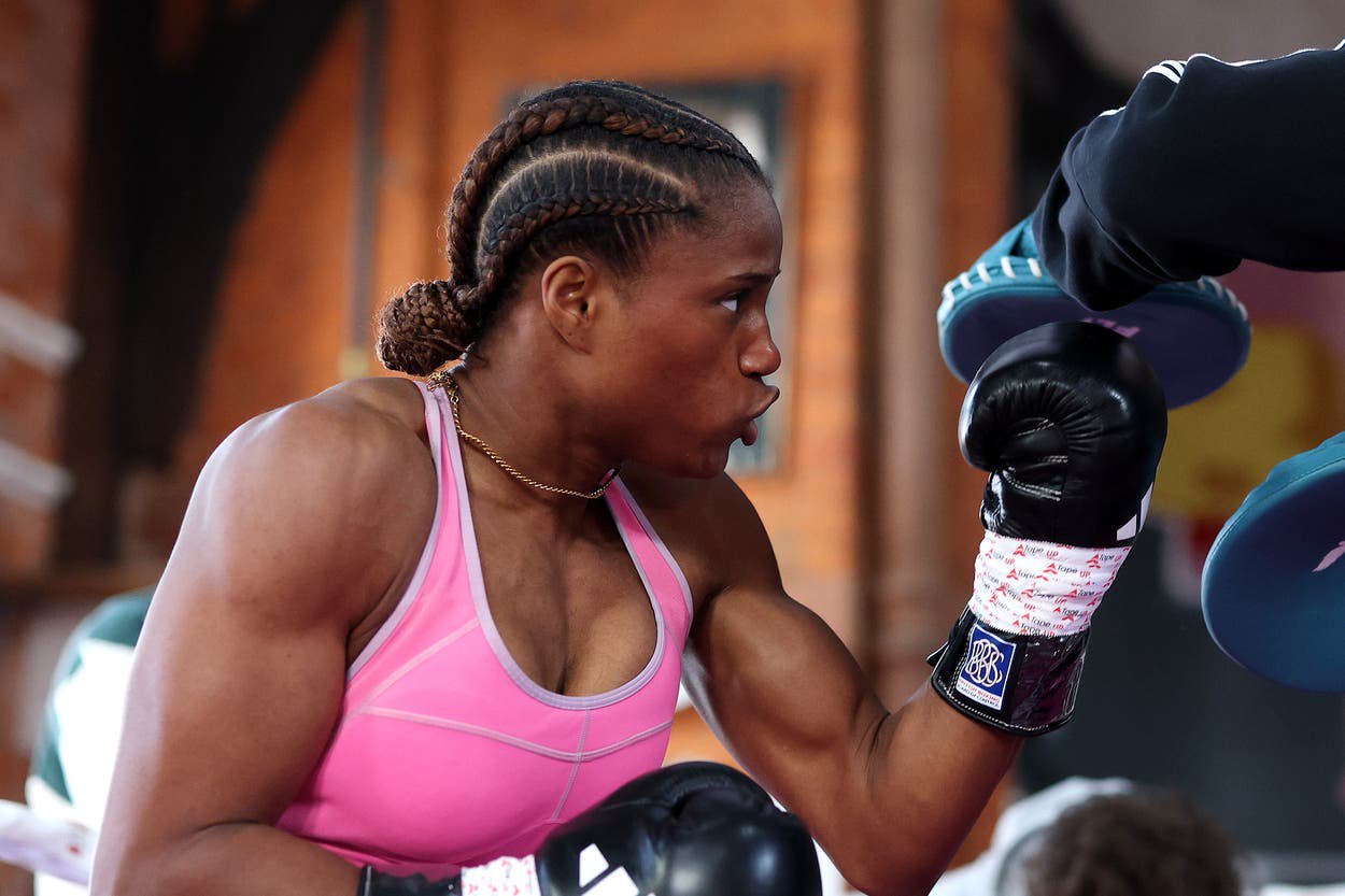 Caroline Dubois training ahead of her grudge match with Terri Harper