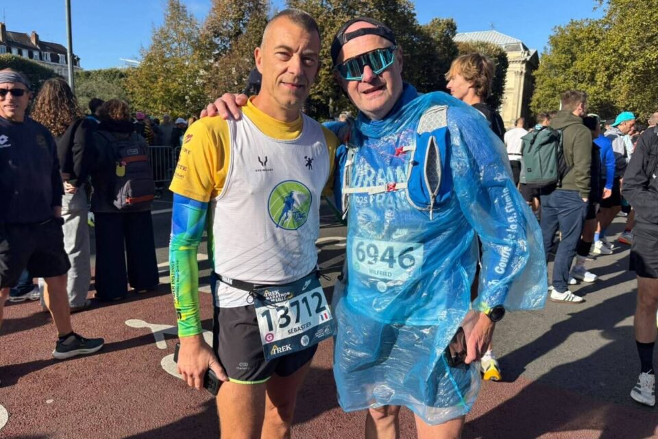 Les coureurs avant de s'élancer.