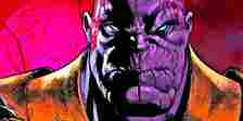 Thanos bleeding from the top of his head.