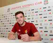 (THE SUN OUT, THE SUN ON SUNDAY OUT) Andrew Robertson new signing for Liverpool at Melwood Training Ground on July 20, 2017 in Liverpool, England.
