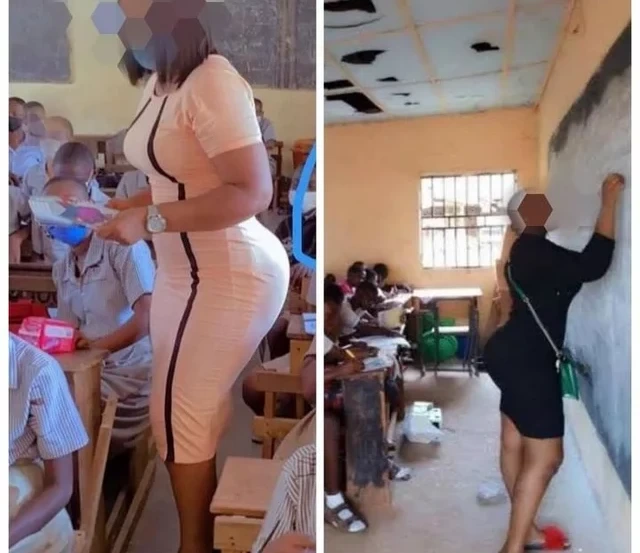 Pictures of Female Teachers Mesmerizing their students with their banging body in class 1