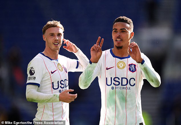 Best friends Morgan Rogers (right) and Cole Palmer (left) also make the combined XI