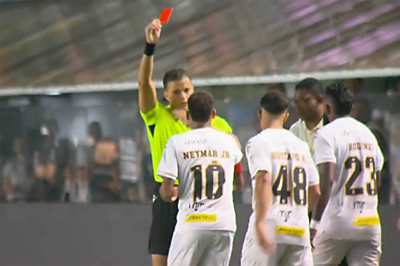 Expulsão de Neymar - Santos x Bahia (24/10/2026) - Campeonato Brasileiro - Reprodução de vídeo