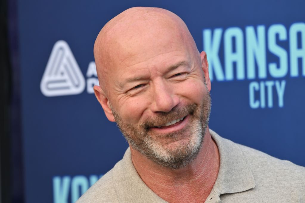 Newcastle United legend Alan Shearer poses for pictures during Premier League Mornings Live Kansas City