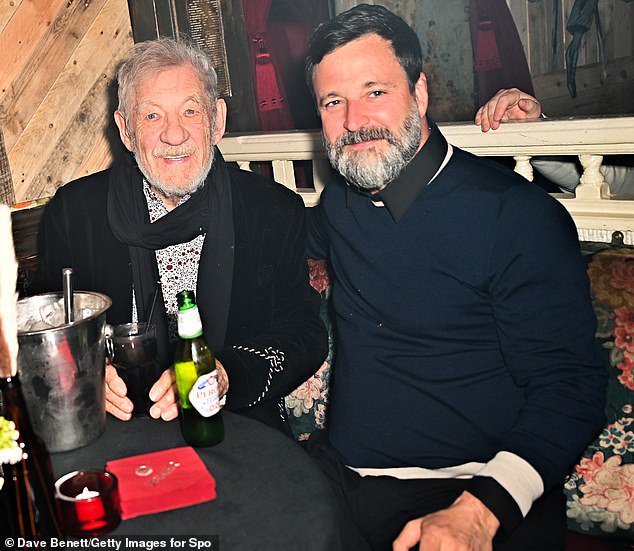 Among the guest list was unlikely R&B fan Sir Ian McKellen (L) pictured with theatre producer&nbsp;Simon Hammerstein (R)