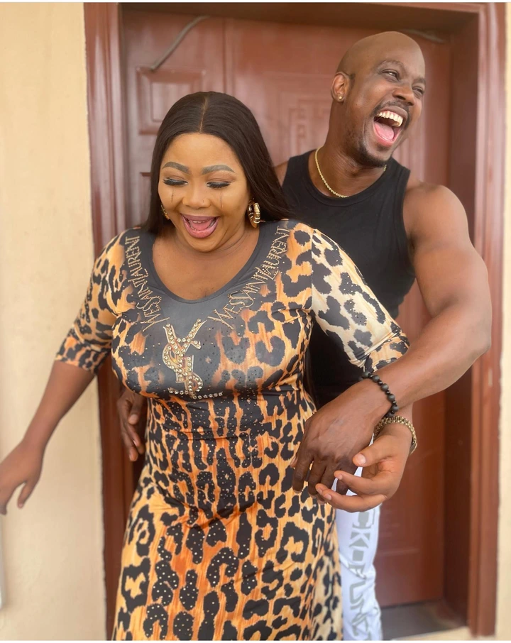 Actor Segun Ogungbe's Wife, Omowunmi Ajiboye Causes A Stir With Loved-up Photos With Popular Actor