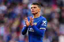 Chelsea's Thiago Silva applauds the fans following the Emirates FA Cup semi-final match at Wembley