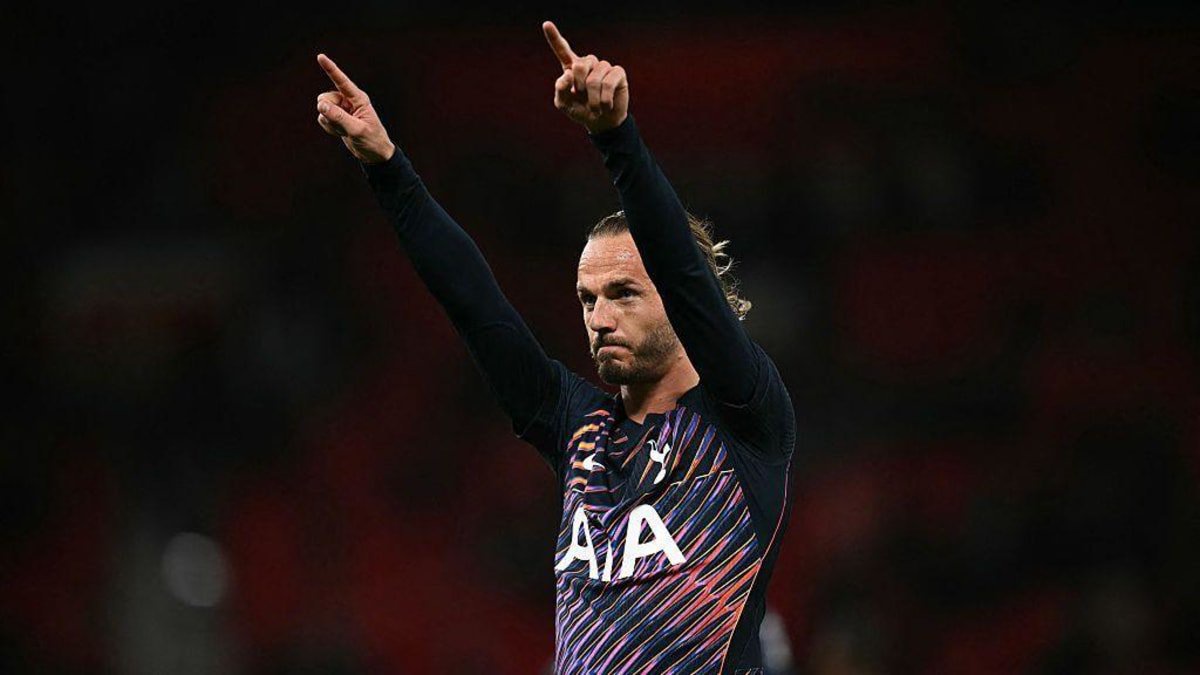James Maddison points towards the crowd with both hands
