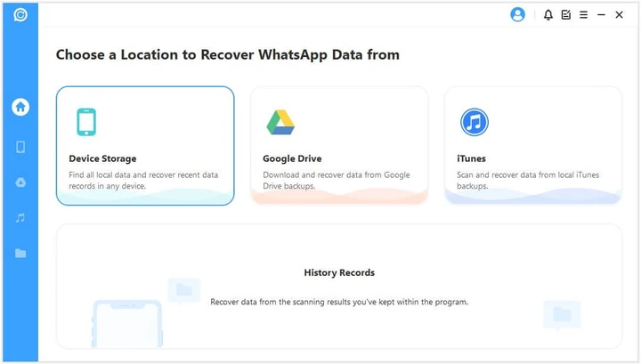 Recover WhatsApp from Device Storage