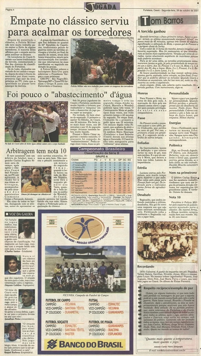 Veja mais sobre como o Diário do Nordeste relatou o jogo