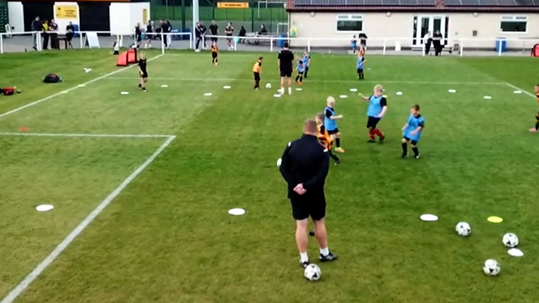 Children playing grassroots football