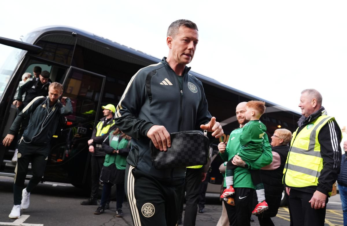 Celtic's Callum McGregor arriving at Fir Park