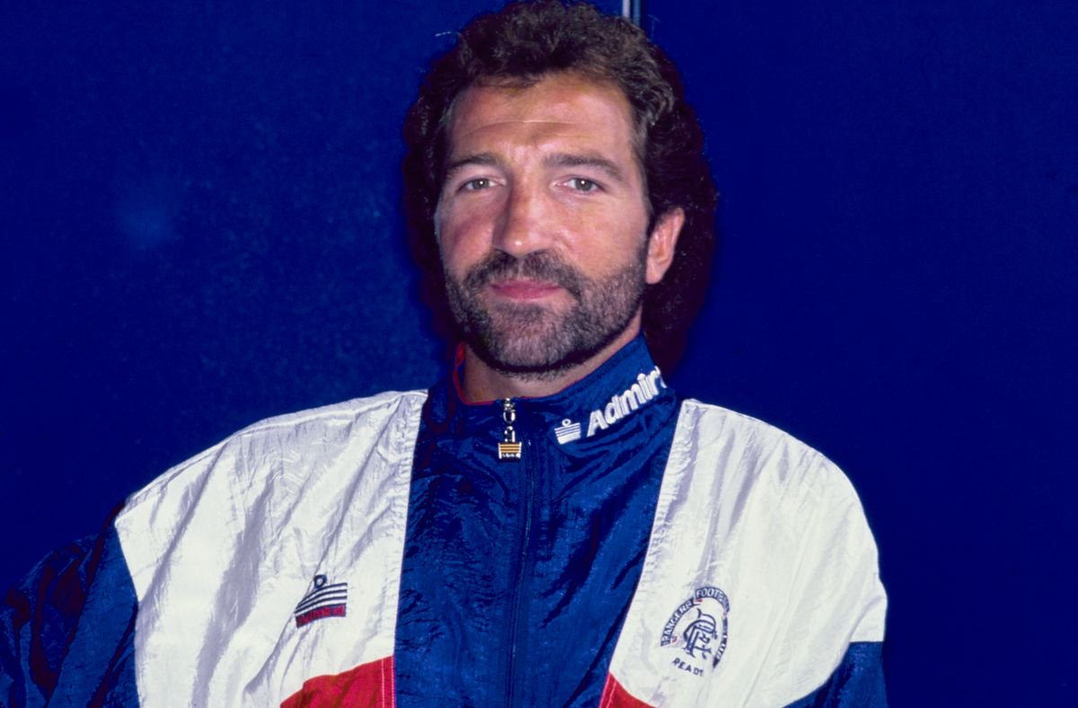 Graeme Souness pictured in his Rangers Admiral tracksuit on July 31st, 1990.