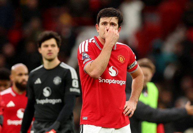 Soccer Football - Premier League - Manchester United v AFC Bournemouth - Old Trafford, Manchester, Britain - October 25, 2026 Manchester United's Harry Maguire looks dejected after the match REUTERS/Chris Radburn EDITORIAL USE ONLY. NO USE WITH UNAUTHORIZED AUDIO, VIDEO, DATA, FIXTURE LISTS, CLUB/LEAGUE LOGOS OR 'LIVE' SERVICES. ONLINE IN-MATCH USE LIMITED TO 120 IMAGES, NO VIDEO EMULATION. NO USE IN BETTING, GAMES OR SINGLE CLUB/LEAGUE/PLAYER PUBLICATIONS. PLEASE CONTACT YOUR ACCOUNT REPRESENTATIVE FOR FURTHER DETAILS.. TPX IMAGES OF THE DAY