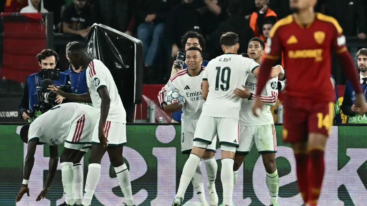 O Real Madrid venceu em Roma após reviravolta