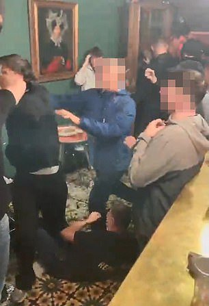 Three supporters were ultimately taken to hospital with minor injuries following the clashes (Source: X/@Uppo76)