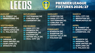 Leeds Premier League Fixtures