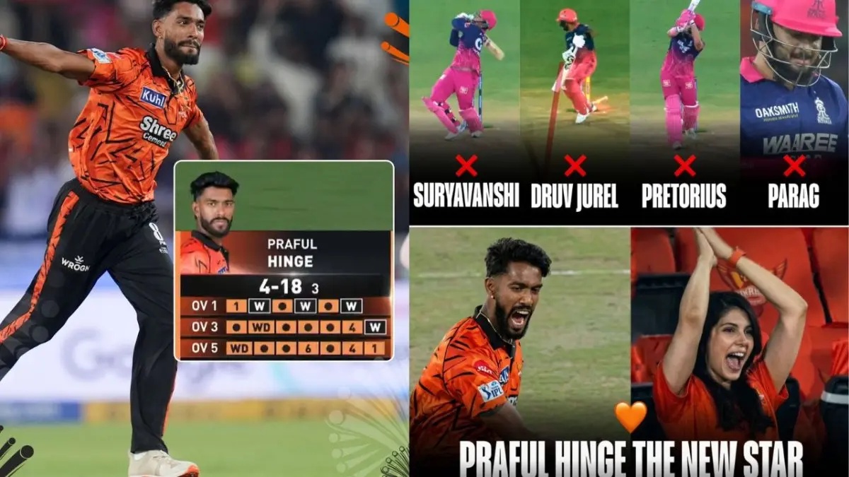 Praful Hinge of SRH | Image Credits - CricTracker