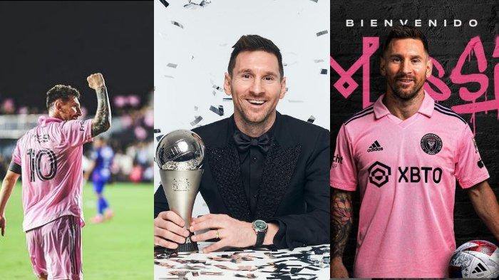 Kolase foto Lionel Messi.