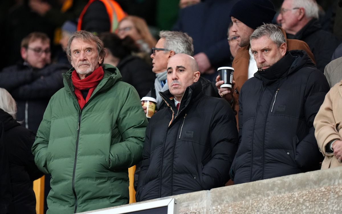 Sir Jim Ratcliffe, CEO Omar Berrada (centre) and Technical Director Jason Wilcox 