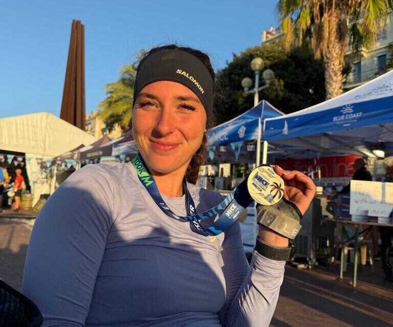 La médaille et le sentiment d'avoir achevé une nouvelle saison de course à pied.