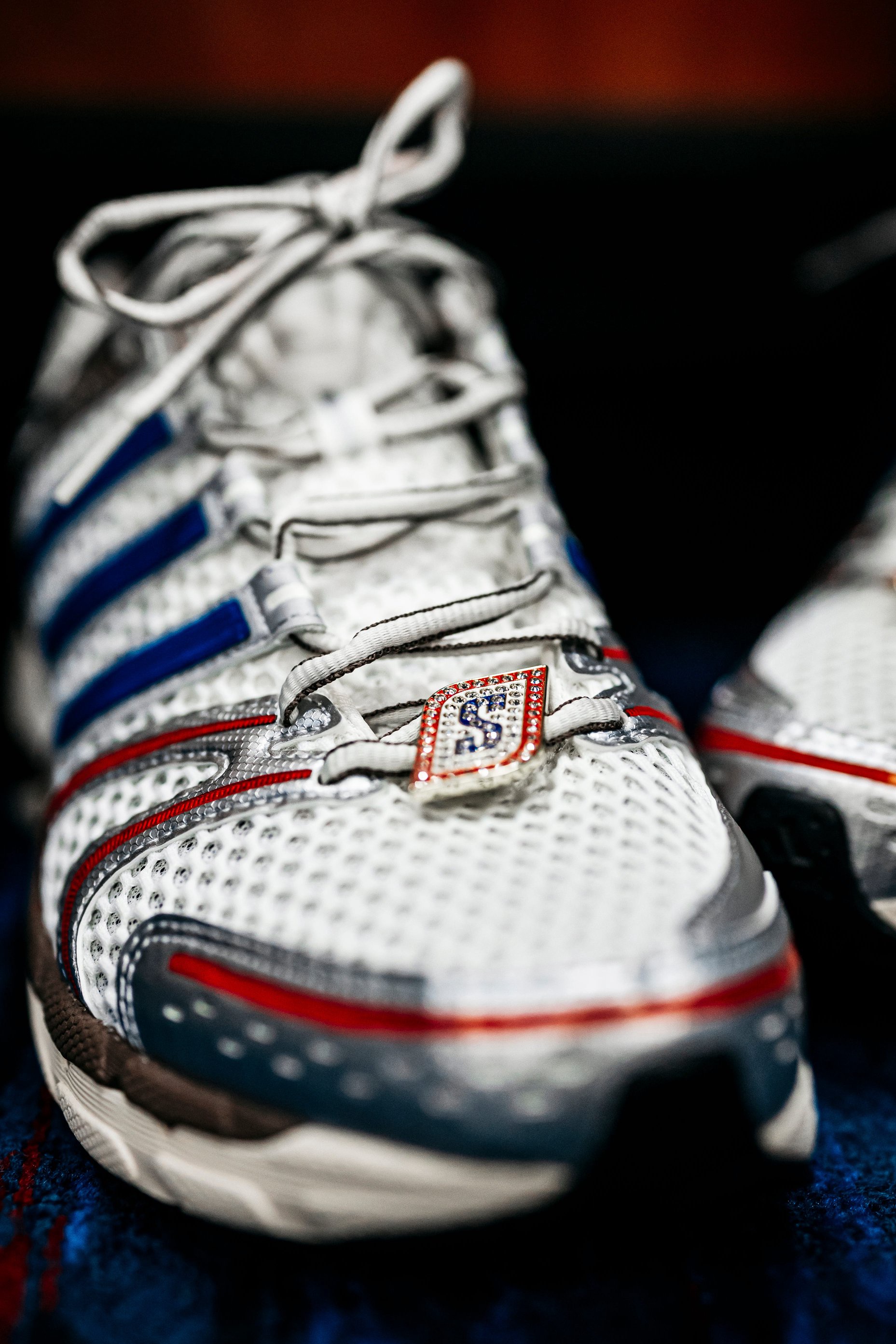 Wide receiver Carnell Tate #14 of the Tennessee Titans shoes before the game between the Tennessee Titans and the Houston Texans at Nissan Stadium on October 11, 2026 in Nashville, TN. Photo By Donald Page/Tennessee Titans