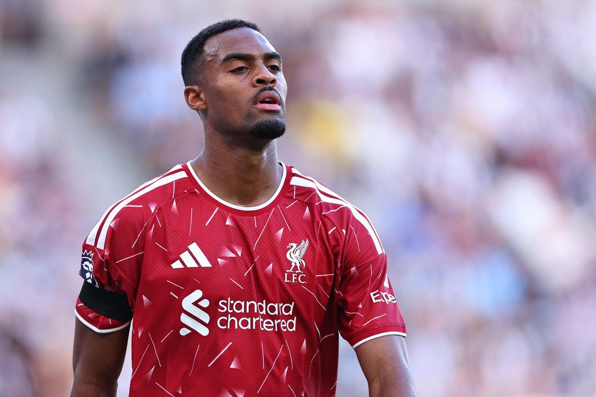 Ryan Gravenberch of Liverpool during the Premier League 2026/27 match between Newcastle United and Liverpool FC