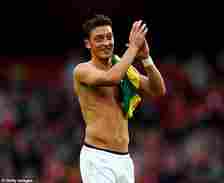 Ozil (pictured in his Arsenal days back in 2013) retired last year after a distinguished career