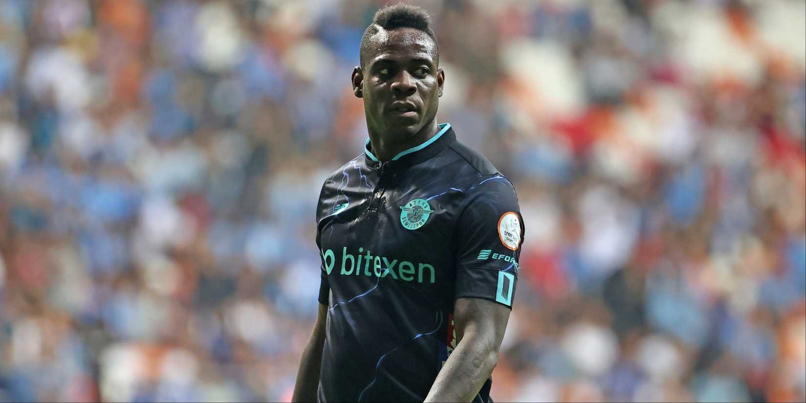 Balotelli (99) of Yukatel Adanademirspor gestures during the Turkish Super Lig week 10 soccer match between Yukatel Adana Demirspor and TUMOSAN Konyaspor