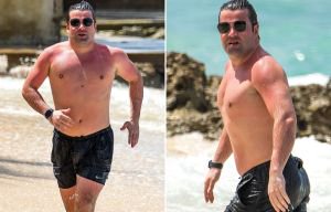 Unrecognisable X Factor hunk soaks up the sun in Barbados 14yrs after show