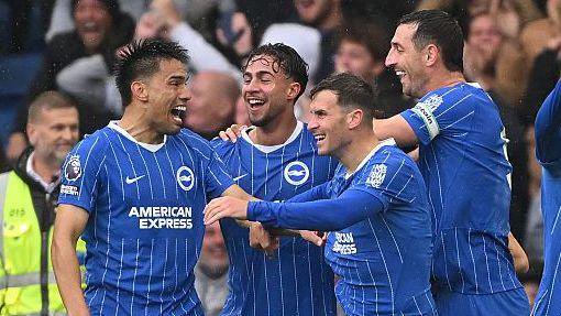 Brighton celebrate against Crystal Palace