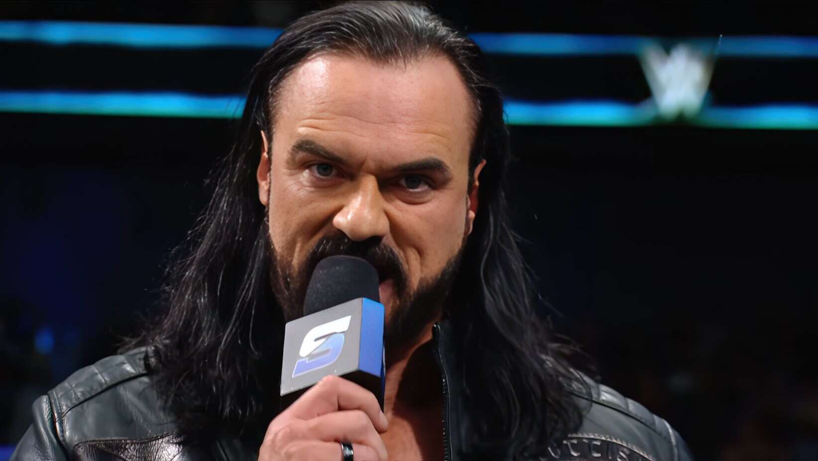 Drew McIntyre cutting a promo