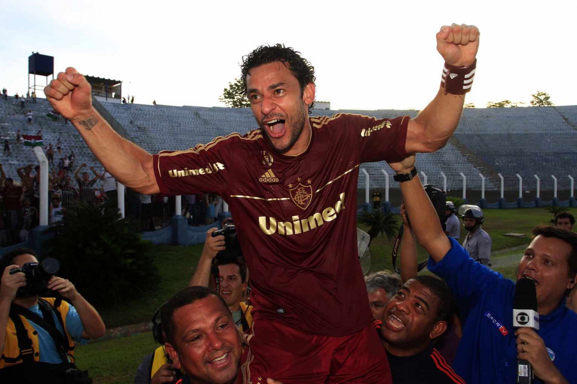 Fluminense j&aacute; conquistou vit&oacute;rias marcantes sobre o Palmeiras em S&atilde;o Paulo, como a do t&iacute;tulo do Campeonato Brasileiro de 2012 - Nelson Perez / Fluminense