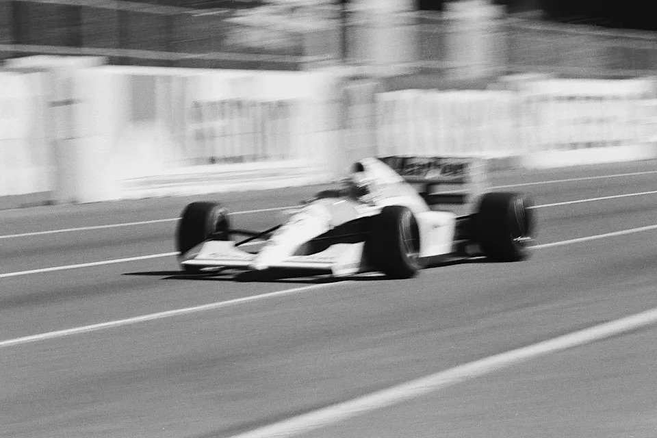 Ayrton Senna driving a McLaren at the 1991 United States Grand Prix