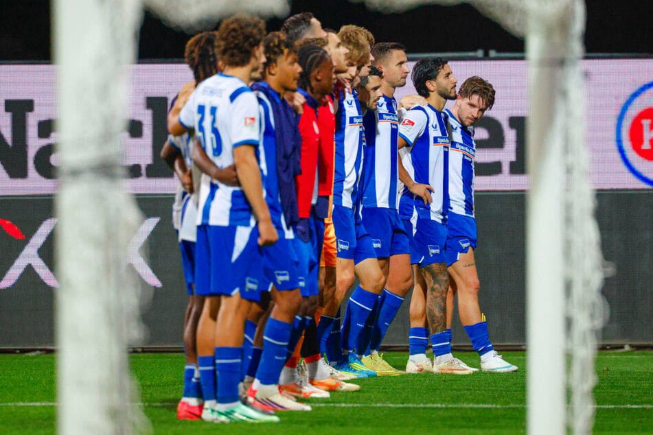Die Hertha-Kicker mussten sich am Ende mit einem torlosen Unentschieden begnügen.