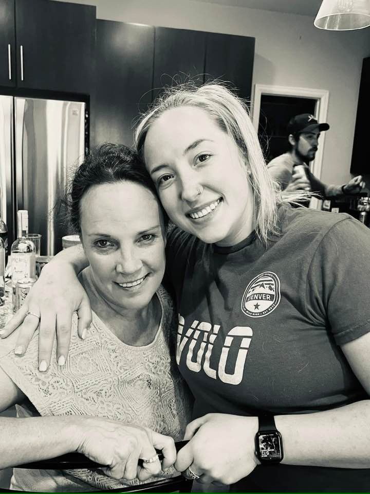 Morrell seen here with her daughter.