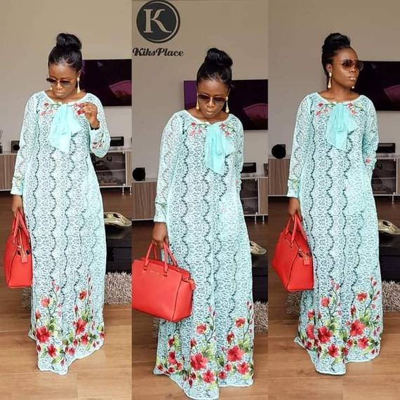 lace kaftan styles for ladies