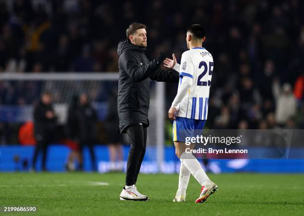 Brighton england fabian huerzeler manager of brighton hove albion and diego gomez of brighton