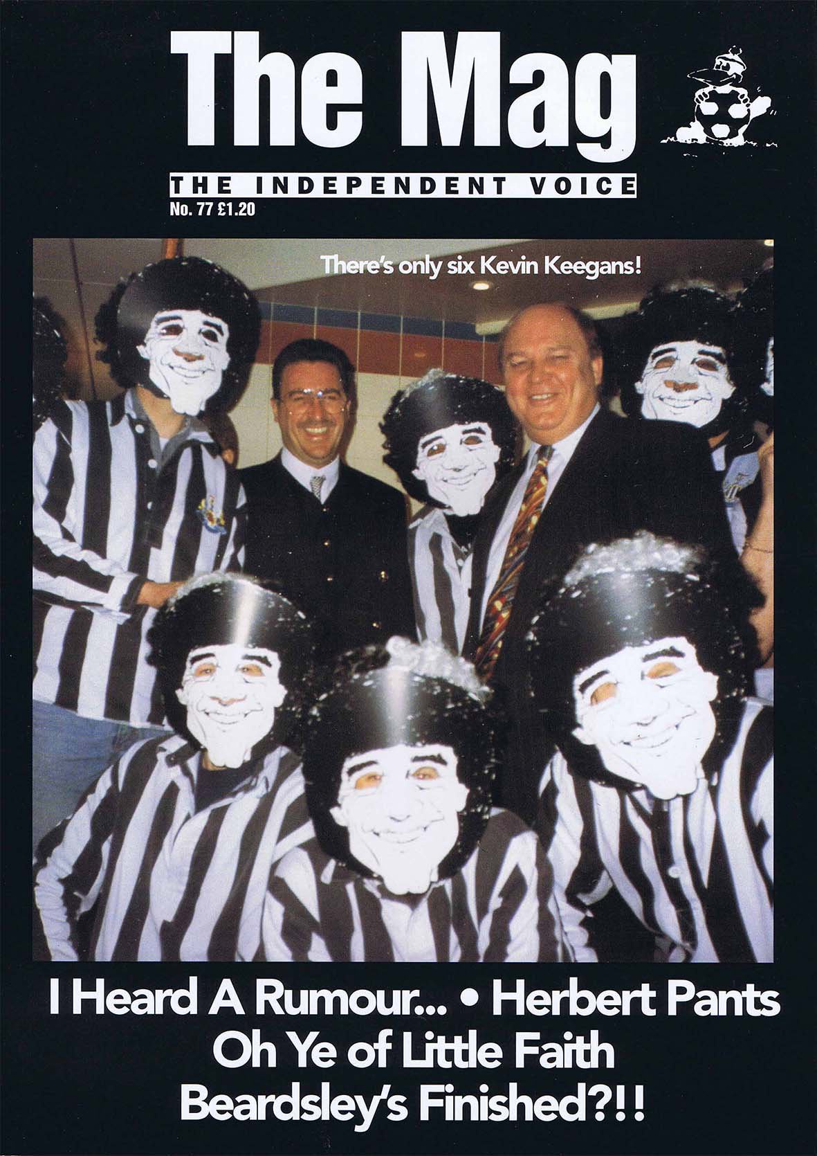 The Mag Cover Issue 77 April 1995 Kevin Keegan Masks Newcastle United