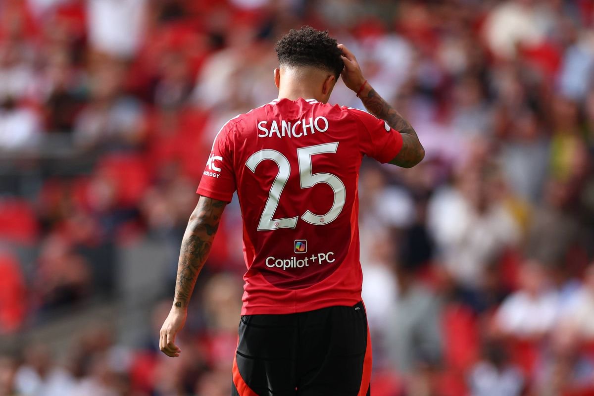 Jadon Sancho reacts