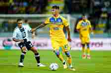 Enzo Barrenechea of Frosinone Calcio during the Serie A TIM match between Frosinone Calcio and Udinese Calcio at Stadio Benito Stirpe on May 26, 20...