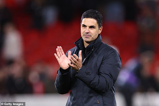 Mikel Arteta praised his Arsenal stars for 'suffering' to break down Nottingham Forest's Christmas tree-style defence