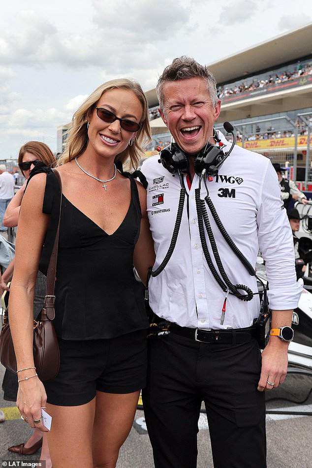 Cunningham posed with Marcin Budkowski, Cadillac's team principal, before the race started