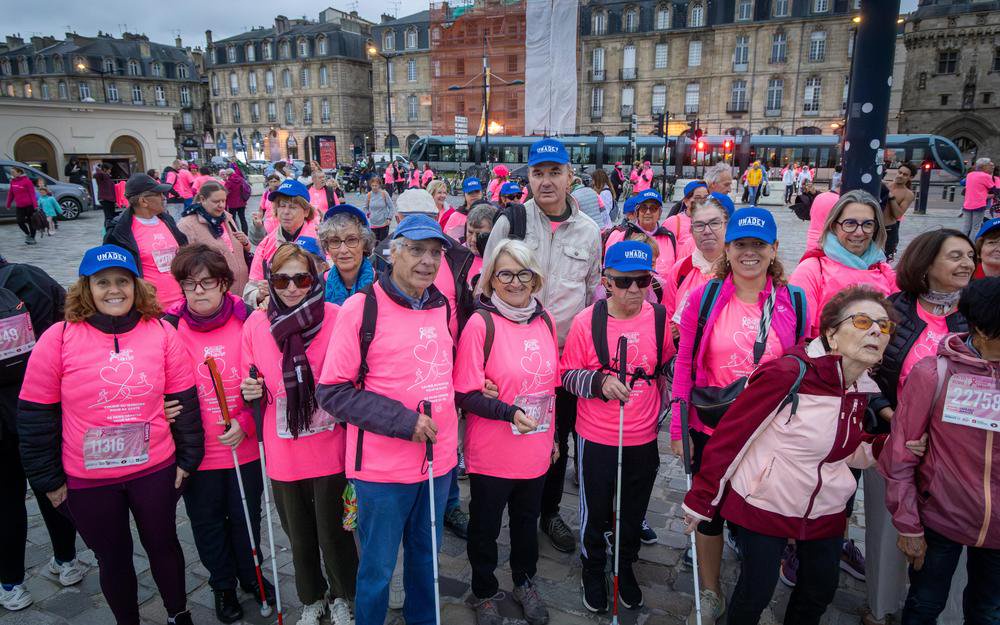 Des membres de l’Union nationale des aveugles et déficients visuels (UNADEV) ont participé à la marche de cette 22e édition.
